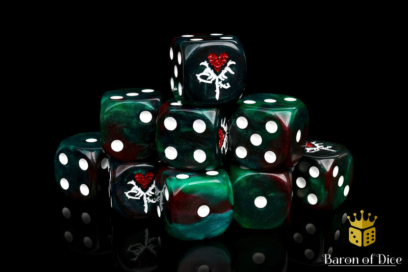 Load image into Gallery viewer, Reincarnate Dice - Red Rose
