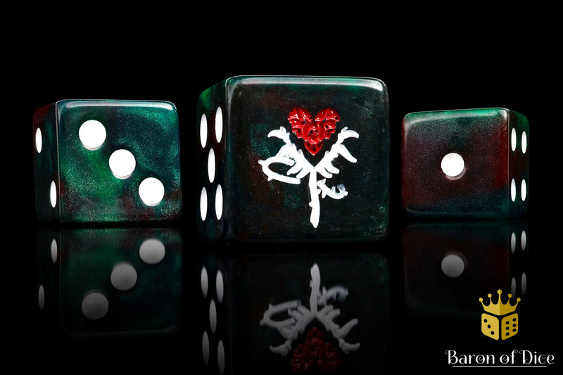 Load image into Gallery viewer, Reincarnate Dice - Red Rose
