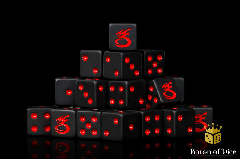 Load image into Gallery viewer, Space Corsairs Dice - Matte Black 
