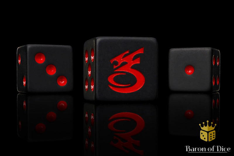 Load image into Gallery viewer, Space Corsairs Dice - Matte Black 
