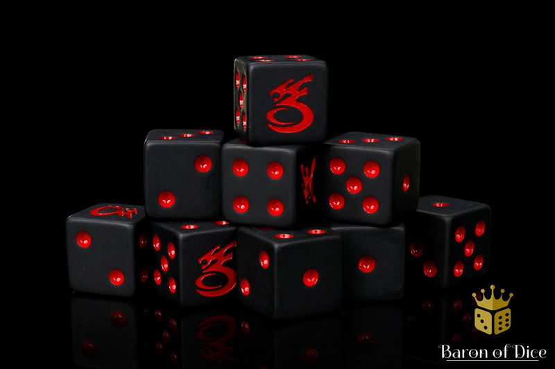 Load image into Gallery viewer, Space Corsairs Dice - Matte Black 
