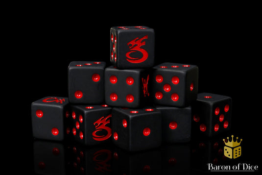 Space Corsairs Dice - Matte Black 