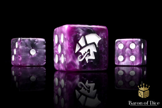 Alien Dice - Purple & White