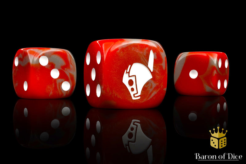 Load image into Gallery viewer, Robot Helm Dice - Red
