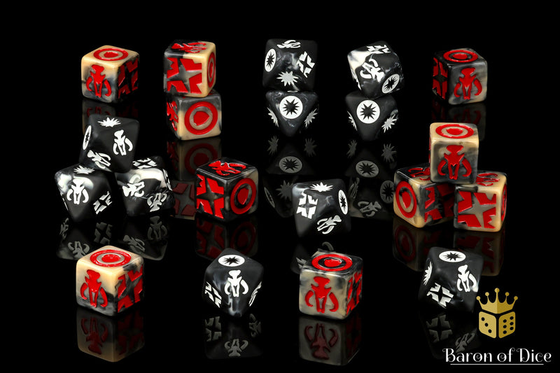 Load image into Gallery viewer, Bounty Hunter Galactic Skirmish Dice - Set of 20
