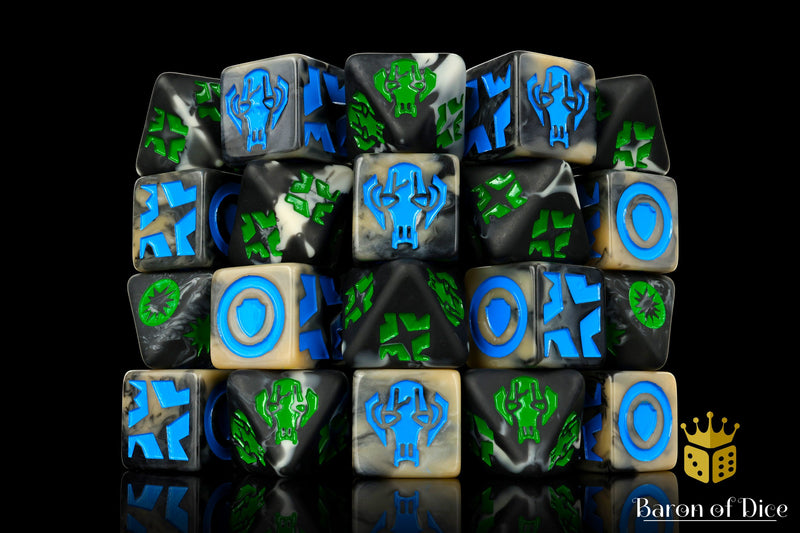 Load image into Gallery viewer, Droid General (Dark) Galactic Skirmish Dice - Set of 20
