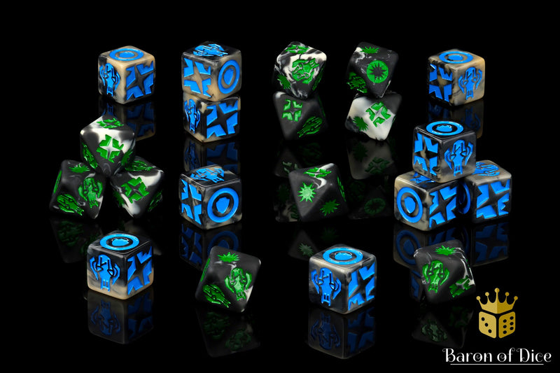 Load image into Gallery viewer, Droid General (Dark) Galactic Skirmish Dice - Set of 20
