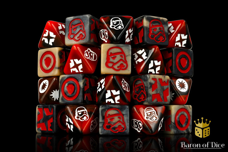 Load image into Gallery viewer, Trooper (Red) Galactic Skirmish Dice - Set of 20
