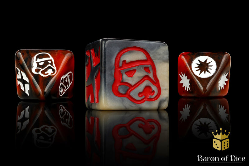 Load image into Gallery viewer, Trooper (Red) Galactic Skirmish Dice - Set of 20
