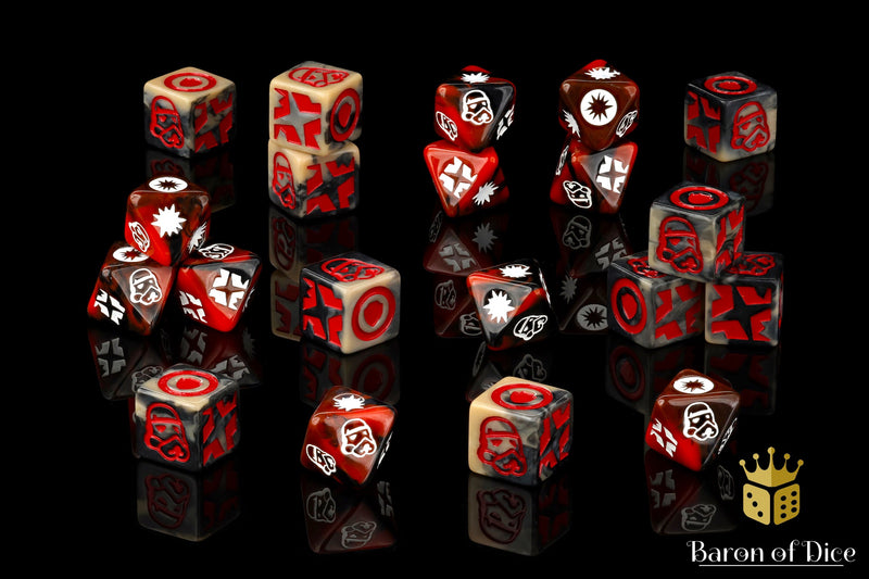 Load image into Gallery viewer, Trooper (Red) Galactic Skirmish Dice - Set of 20
