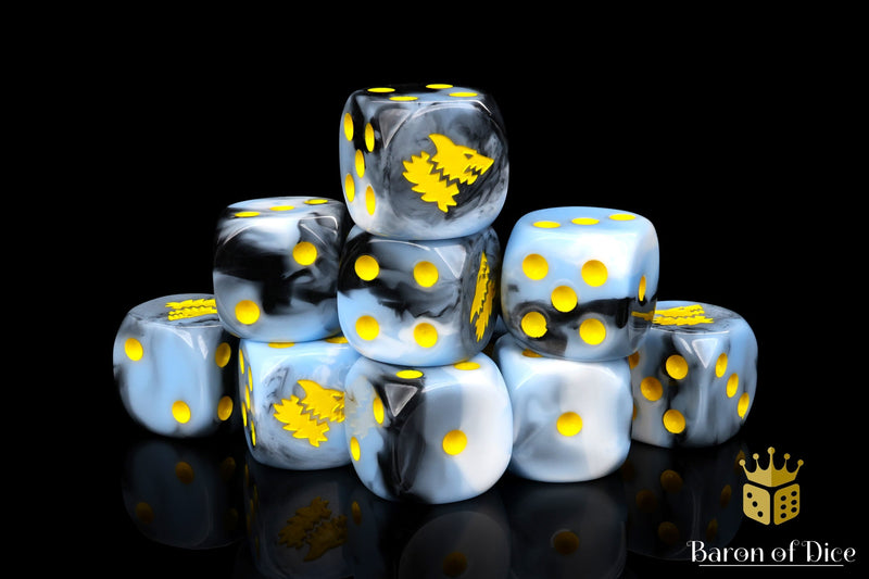 Load image into Gallery viewer, Snow Direwolf Dice
