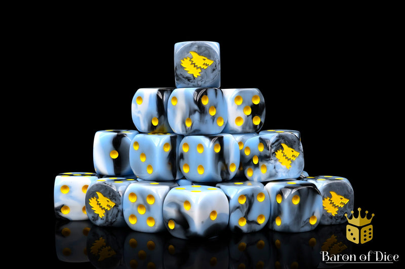 Load image into Gallery viewer, Snow Direwolf Dice
