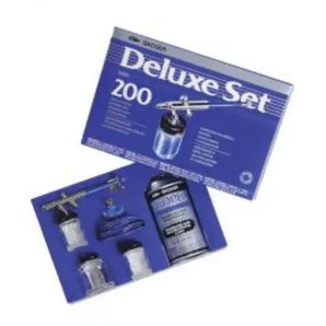 Badger 200 Deluxe Universal Head Siphon Bottom Feed Airbrush Set w/Propel 