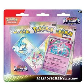 Pokemon Prismatic Evolutions Tech Sticker Collection 