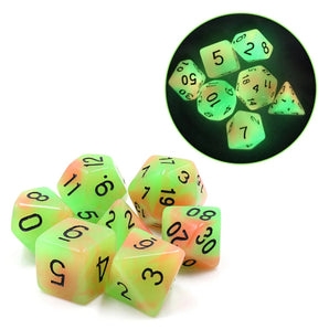Glow in the Dark Mango RPG Dice Set 
