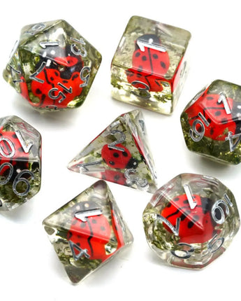 Red Ladybug RPG Inclusion Dice Set 