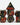 Bloodstone - Gemstone Engraved with Gold RPG Dice Set 