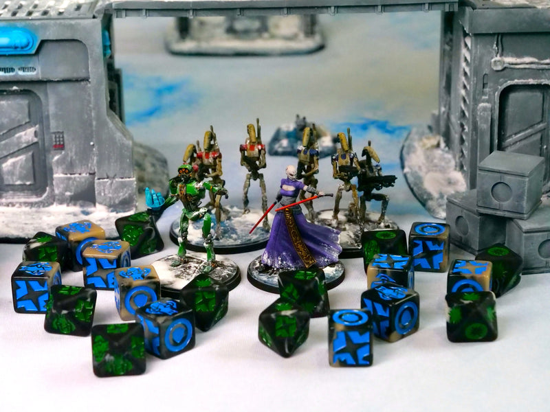 Load image into Gallery viewer, Droid General (Dark) Galactic Skirmish Dice - Set of 20
