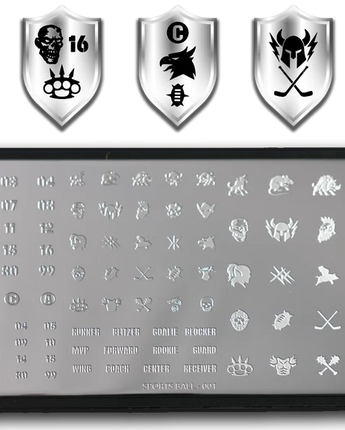 Classic Stampin' Plates - Sportsball 001 