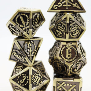 Crossed Swords: Timeworn Sword - Metal RPG Dice Set 