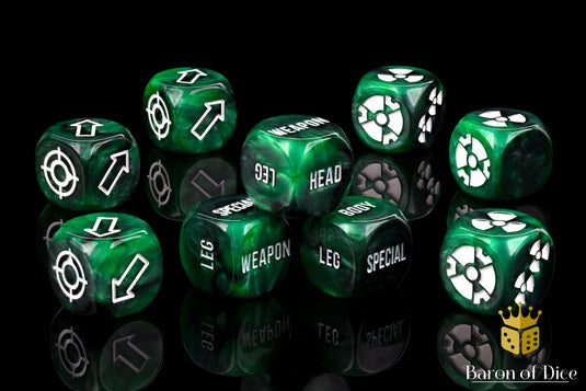 Green Cog Titan Dice Set