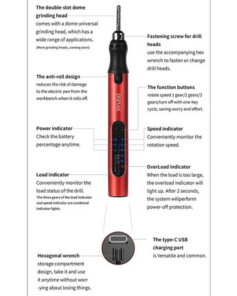 DSPIAE Portable Electric Sanding Pen 