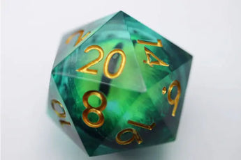 35mm Moving Eye D20 - Green Cyclops Eye (1) 