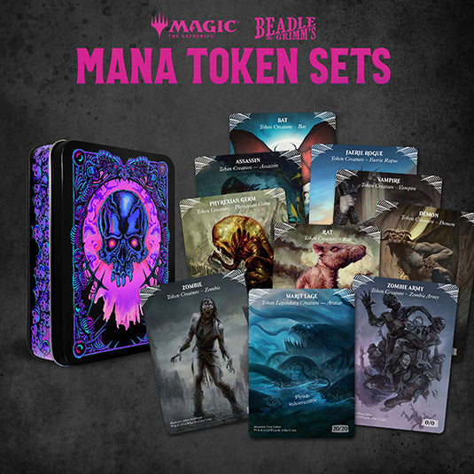 Beadle & Grimms MTG Black Mana Metal Token Set