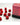 Chessex Dice: Opaque 12mm D6 (36) - Red/Black 