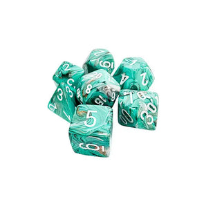 Chessex Mega-Hedrals 7-Die Set - Oxi-Copper/White 