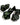 Chessex Dice: Opaque 7-Die RPG Set - Black/Green 