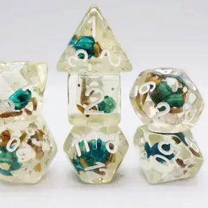 Foam Brain Inclusion Dice RPG Dice Set (7) - Teddy Bear