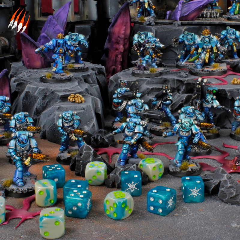 Load image into Gallery viewer, Shadow Vipers Dice - Blue
