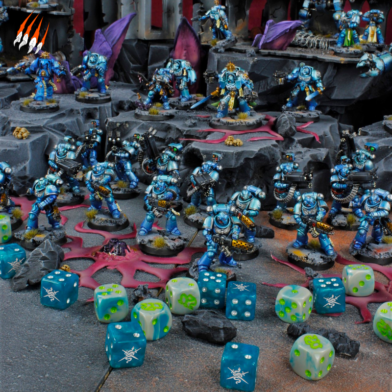 Load image into Gallery viewer, Shadow Vipers Dice - Blue
