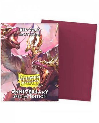 Dragon Shield 100ct Dual Matte - Pomegranate Red & Gold 