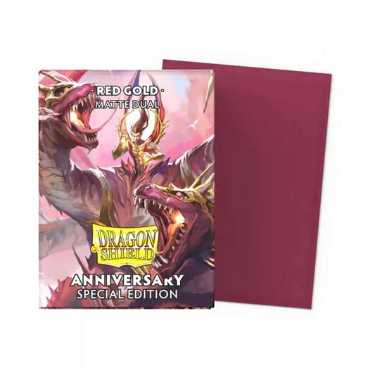 Dragon Shield 100ct Dual Matte - Pomegranate Red & Gold 