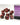 Chessex Dice: Gemini 16mm D6 (12) - Purple-Red/Gold 