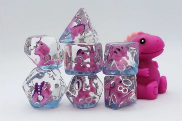 Load image into Gallery viewer, Foam Brain Inclusion Dice RPG Dice Set (7)
