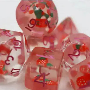 Foam Brain Inclusion Dice RPG Dice Set (7) - Red Reaper