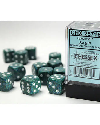 Chessex Dice: Speckled 16mm D6 (12) - Sea 