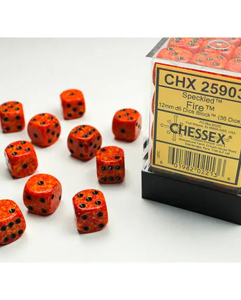 Chessex Dice: Speckled 12mm D6 (36) - Fire 
