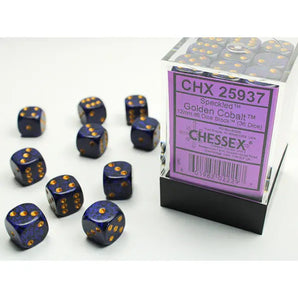 Chessex Dice: Speckled 12mm D6 (36) - Golden Cobalt 
