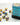 Chessex Dice: Gemini 12mm D6 (36) - Blue-Gold/White