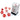 Chessex Dice: Luminary 7-Die RPG Set - Red/silver 