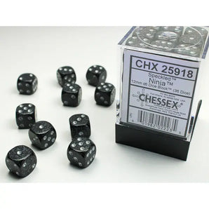 Chessex Dice: Speckled 12mm D6 (36) - Ninja 