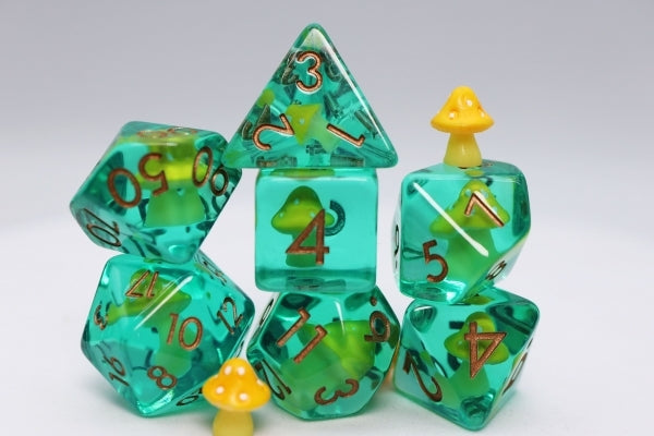 Load image into Gallery viewer, Foam Brain Inclusion Dice RPG Dice Set (7)
