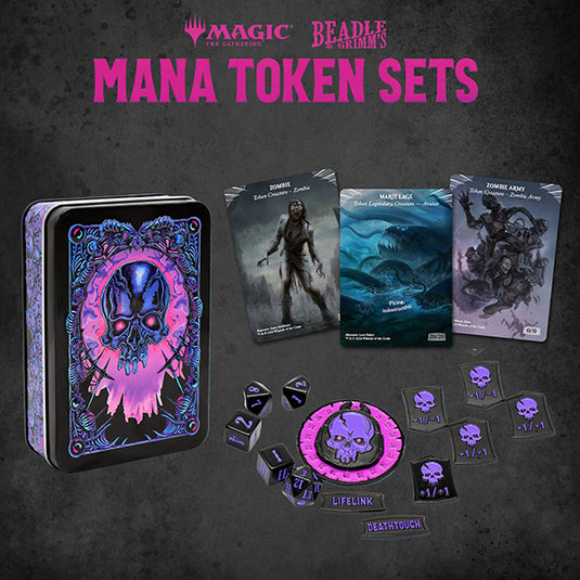 Beadle & Grimms MTG Black Mana Metal Token Set