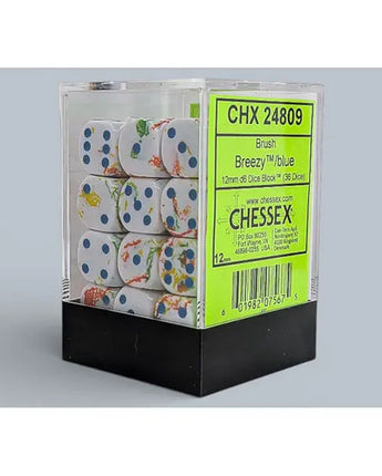 Chessex Dice: Brushed 12mm D6 (36) - Breezy 