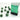 Chessex Dice: Gemini 12mm D6 (36) - Black-Grey/Green 
