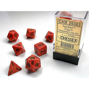 Chessex Dice: 7-Die RPG Set - Speckled: Fire 